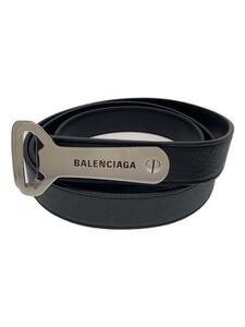 BALENCIAGA◆ボトルオープナーバックル/ベルト/レザー/BLK/メンズ/741613//