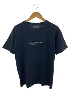 yohji yamamoto POUR HOMME◆Tシャツ/M/コットン/ブラック