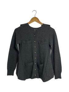 sacai◆カーディガン(薄手)/2/ウール/GRY/09-01132/バックフリルカーディガン