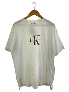 CK Calvin Klein◆90S/OLD/USA製/デッドストック/タグ付/Tシャツ/XL/コットン/ホワイト