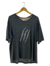 MASU◆23SS/PRINT JACK T-SHIRT BLACK/Tシャツ/44/コットン/BLK_画像1