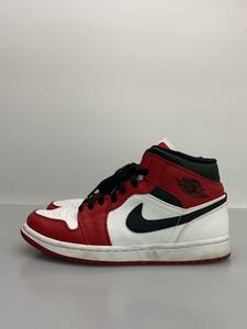 NIKE◆AIR JORDAN 1 MID_エア ジョーダン 1 ミッド/26cm/RED/554724-173