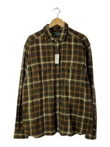 Woolrich◆90s/長袖シャツ/XL/コットン/BRW/チェック