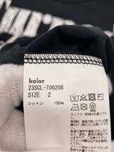 kolor◆23SS/Tシャツ/2/コットン/BLK/23SCL-T06206_画像3