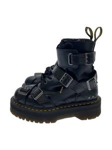 Dr.Martens◆JADON STRAP/レースアップブーツ/UK5/BLK/レザー/つま先小傷有