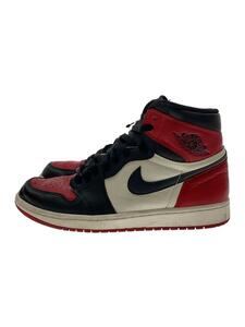 NIKE◆AIR JORDAN 1 RETRO HIGH OG/エアジョーダン1レトロハイ/レッド/28cm/RED