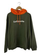 Lafayette◆LOGO 2TONE HOODIE_ロゴツートーンフーディー/XL/コットン/KHK/LE240501_画像1