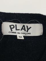 PLAY COMME des GARCONS◆PLAY COMME des GARCONS/カーディガン(薄手)/M/ウール/BLK/AZ-N057_画像3