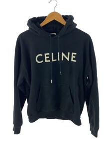 CELINE◆21SS/クラシックロゴ/ルーズフーディー/パーカー/L/コットン/BLK/2Y321670Q