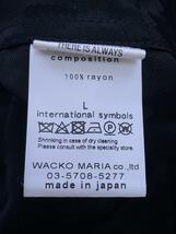 WACKO MARIA◆半袖シャツ/L/レーヨン/BLK_画像4