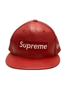 Supreme◆キャップ/7 1/2/レザー/RED/メンズ//