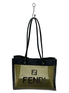 FENDI◆メッシュトートバッグ/-/BLK//