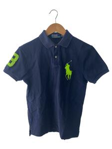 POLO RALPH LAUREN◆ポロシャツ/ビックポニー/S/コットン/ネイビー//