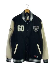 NFL TEAM APPAREL◆RAIDERS/スタジャン/XL/ポリエステル/BLK/FM23-OR-8F01//