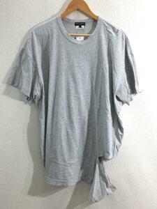 COMME des GARCONS HOMME PLUS◆16SS/カッティングデザインカットソー/L/コットン/GRY/無地//