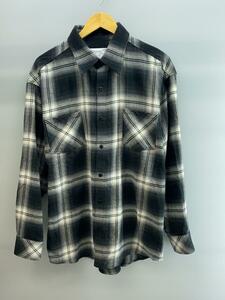 Rafu/Standerd shirt/長袖シャツ/L/コットン/BLK/オンブレCK//