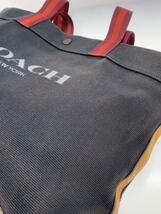 COACH◆トートバッグ/キャンバス/BLK/C8221/色褪せ有//_画像7