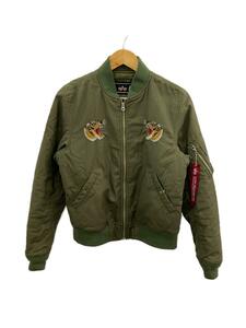 ALPHA INDUSTRIES◆ベトジャン/MA-1/690フライトジャケット/L/コットン/GRN/TA7025-019