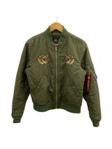 ALPHA INDUSTRIES◆ベトジャン/MA-1/690フライトジャケット/L/コットン/GRN/TA7025-019_画像1