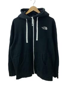 THE NORTH FACE◆REARVIEW FULLZIP HOODIE_リアビューフルジップフーディ/XL/コットン/ブラッ/無地