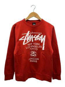 STUSSY◆スウェット/S/コットン/RED