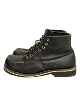 RED WING◆レースアップブーツ・6インチクラシックモックトゥ/US7/BLK_画像1