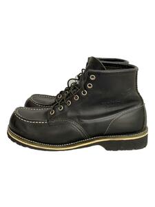 RED WING◆レースアップブーツ・6インチクラシックモックトゥ/US7/BLK