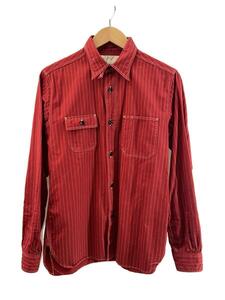 SUGAR CANE◆長袖シャツ/S/コットン/RED/SC28340/RED WABASH STRIPE WORK SHIRT