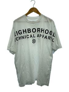 NEIGHBORHOOD◆Tシャツ/XXL/コットン/WHT/無地/テクニカルアパレル/プリントTシャツ