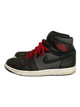 NIKE◆AIR JORDAN 1 RETRO HIGH OG/エアジョーダン1 レトロ/ブラック/555088-060/2_画像1