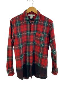 COMME des GARCONS SHIRT◆長袖シャツ/M/ウール/RED/チェック/W18056