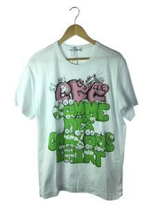 COMME des GARCONS SHIRT◆Tシャツ/XL/コットン/WHT/FH-T004