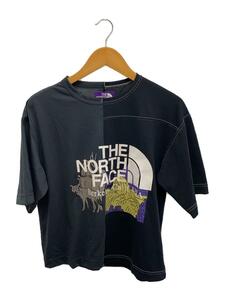 THE NORTH FACE PURPLE LABEL◆CRAZY H/S LOGO T-SHIRT_クレイジーハーフスリーブロゴTシャツ/M/コットン/BLK