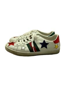 GUCCI◆ローカットスニーカー/-/WHT/レザーエールエンブロ