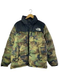 THE NORTH FACE◆NOVELTY NUPTSE JACKET_ノベルティーヌプシジャケット/XXL/ナイロン/KHK/カモフラ