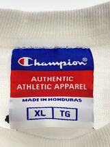 Champion◆Tシャツ/XL/コットン/WHT/無地/T105_画像3