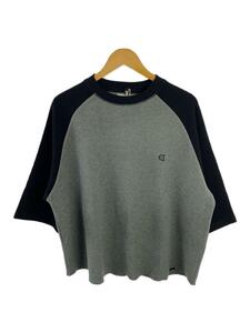 Evisen skateboards◆Tシャツ/M/コットン/グレー/無地/23SS-KN06/THERMAL RAGLAN TOP/