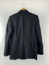 LITTLEBIG◆Striped Fly Front Jacket/ジャケット/44/コットン/BLK/ストライプ/LB223-JK_画像2