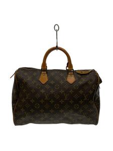 LOUIS VUITTON◆1)スピーディ35_モノグラム・キャンバス_BRW/PVC/BRW