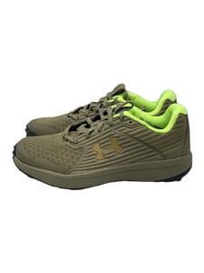 UNDER ARMOUR◆ローカットスニーカー/26cm/KHK/フェイクレザー/3023000-300