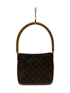 LOUIS VUITTON◆ルーピングMM_モノグラム・キャンバス_BRW/PVC/BRW