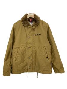 ALPHA INDUSTRIES◆デッキジャケット/L/コットン/KHK/TA1395-116