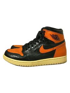 NIKE◆AIR JORDAN 1 RETRO HIGH OG/エアジョーダン1レトロハイ/ブラック/555088-028/