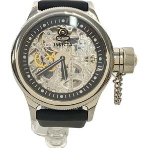 invicta◆クォーツ腕時計/アナログ/ラバー/SLV/BLK/1088の画像1