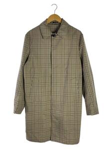 ZARA◆PLAID TRENCH COAT/トレンチコート/M/ポリエステル/BEG/0706/320/707