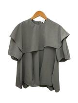 ENFOLD◆CAPE－COLLAR PULLOVER 半袖ブラウス/38/グレー/300gs430-1620_画像1