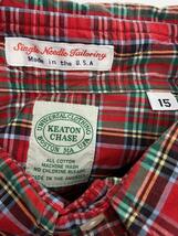 BROOKS BROTHERS◆長袖シャツ/15/コットン/RED/チェック/USA製/KEATON CHASE/BDシャツ_画像3