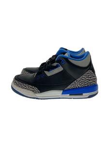 NIKE◆AIR JORDAN 3 RETRO BG/エアジョーダンレトロ/グレー/398614-007/24.5cm/GR