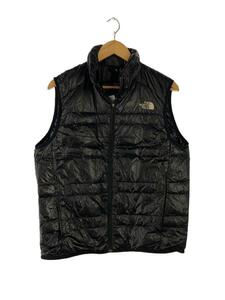 THE NORTH FACE◆LIGHT HEAT VEST_ライトヒートベスト/L/ナイロン/BLK/無地