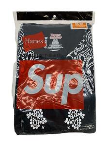 Supreme◆Hanes Bandana Tagless Tee/Tシャツ/M/コットン/BLK